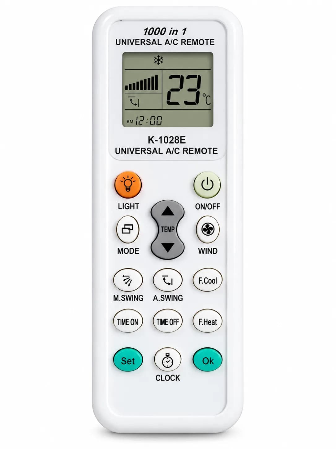 Technovate 1000 in 1 Universal AC Remote Universal Remote Control for Split & Window AC Compatible with LG, Samsung, Vol