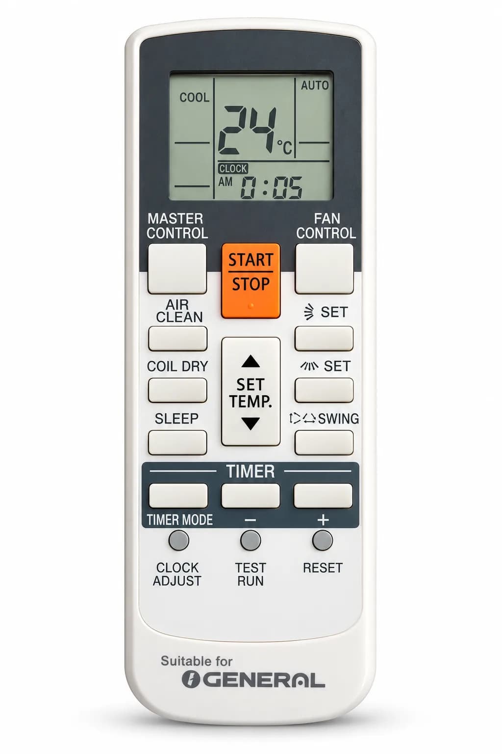 Split Air Conditioner Remote Suitable for O General AC (1 Year Warranty) Heavy Duty Ac Remote