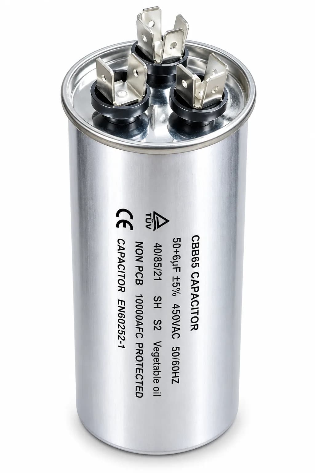 Technovate 55+6 MFD AC Dual Run Capacitor 450VAC – Compressor & Fan Motor Capacitor for Split & Window AC ±5% 50/60Hz (1