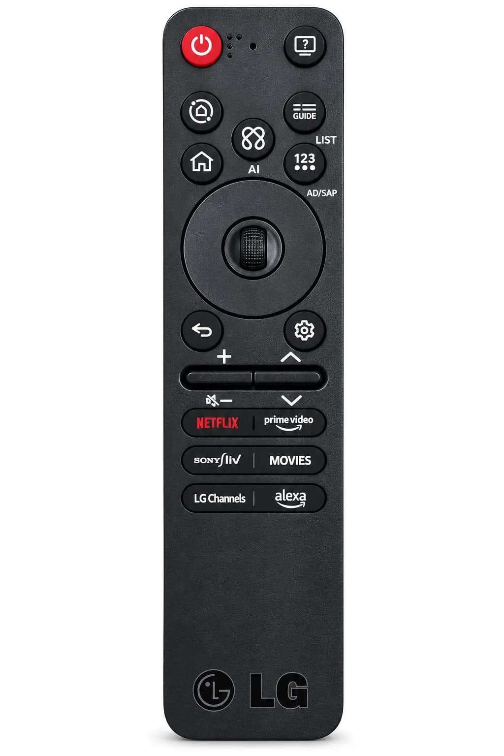 Smart TV Remote Control MR25GA Compatible with LG TV AI Button, Voice Control, Netflix, Prime Video, Magic Navigation Wh