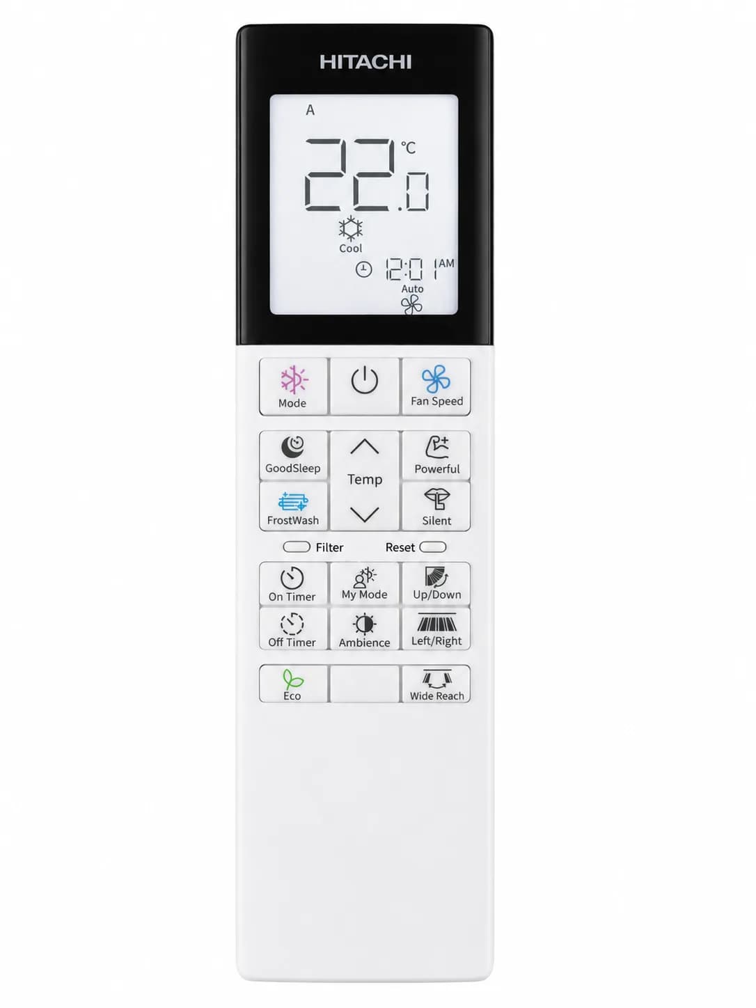 AC Remote Suitable for Hitachi Air Conditioner ( Match And Buy ) 2 Year Warranty 100 Percent Genuine Remote