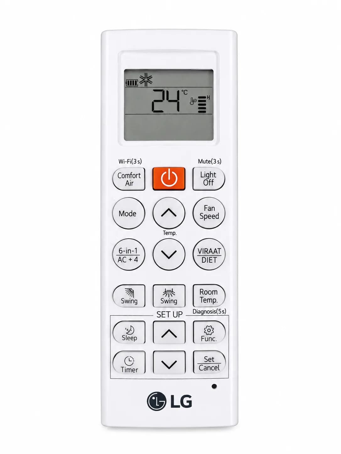 Split AC Original Remote Suitable for LG Inverter AC Genuine Original LG Remote Controller (White)