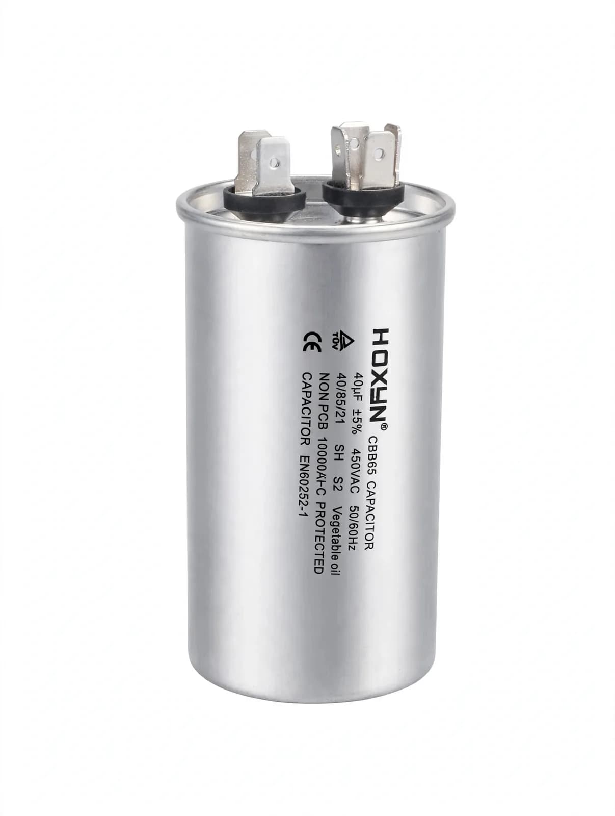 Technovate 40+5 MFD AC Capacitor 450VAC – Heavy Duty Dual Capacitor for Split & Window AC