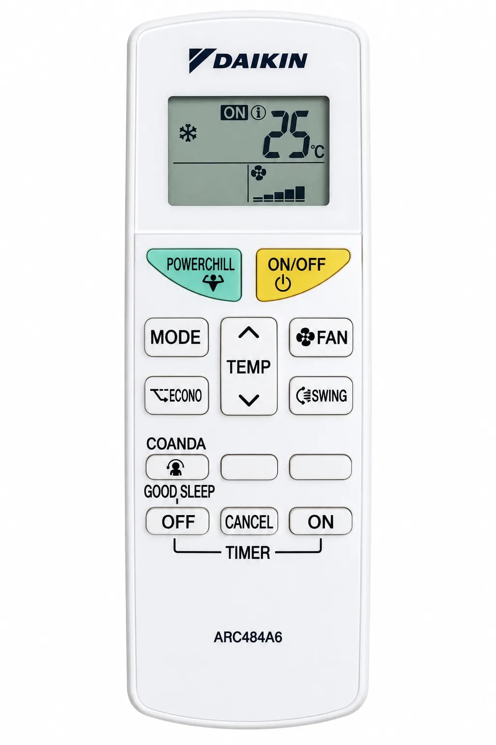 AC Remote Suitable for Daikin Split AC 100% Genuine Original Remote ARC484A6