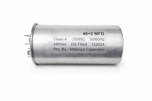 Air Conditioner Capacitor 40+2 MFD 440V AC