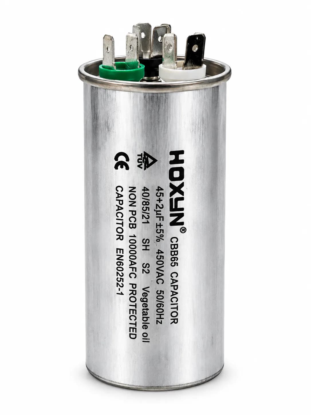 45+2 MFD AC Run Capacitor 450VAC – Dual Capacitor for AC Fan Motor & Compressor Split AC & Window AC Outdoor Unit (1 Yea