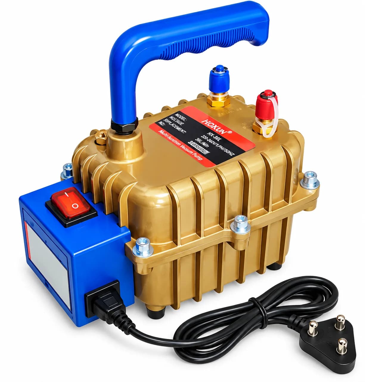 Technovate 2-in-1 Vacuum & Pressure Pump for AC and Refrigerator | Refrigeration Service Pump for Vacuuming, Pressure Le