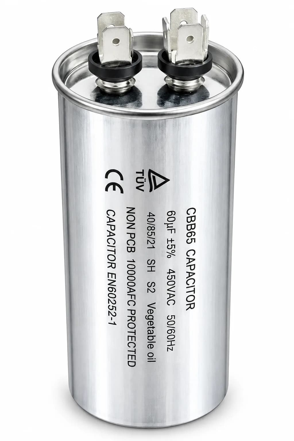 Technovate 60 MFD AC Run Capacitor 450VA – AC Compressor & Fan Motor Capacitor for Split & Window AC ±5% 50/60Hz  (1 Yea