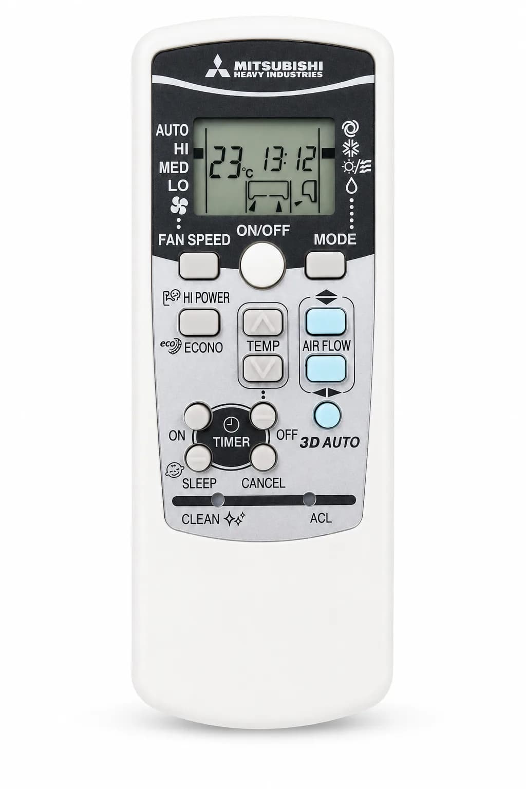 Heavy Industries AC Remote Suitable for Mitsubishi AC 100% Genuine Original Mitsubishi Remote Controller (White)