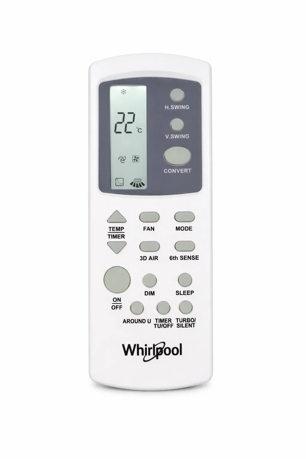 Inverter AC Remote Suitable for Whirlpool Split Air Conditioner Original Genuine Remote ( Match & Buy ) 2 Year Warranty