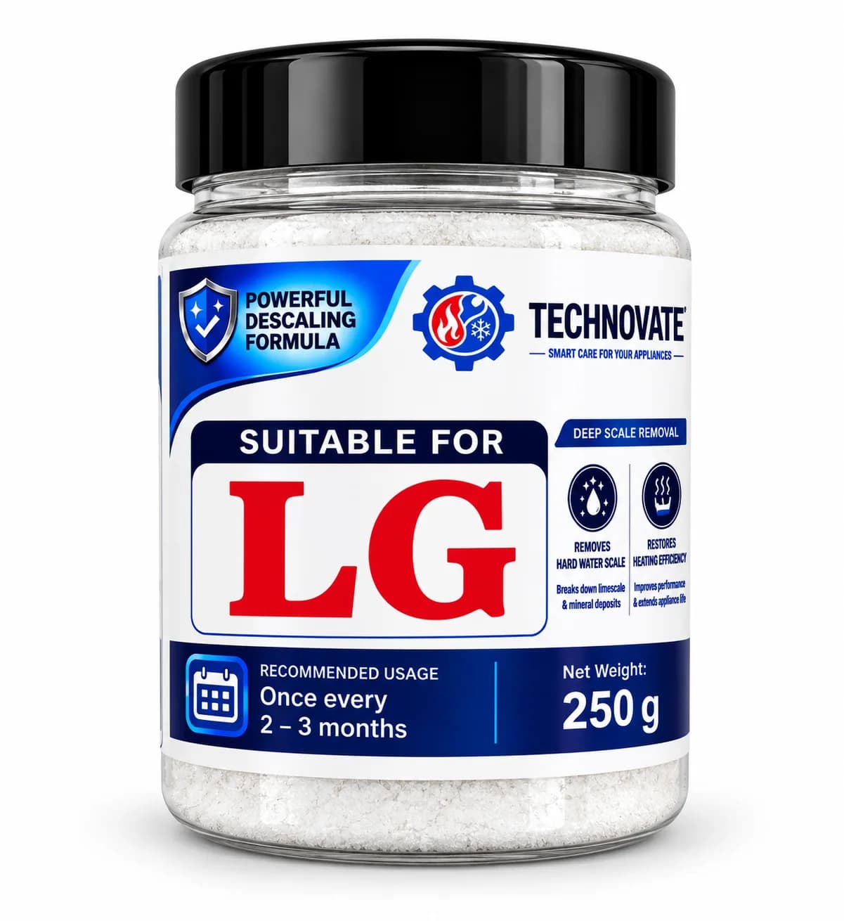 Washing Machine Descaling Powder 250g Washing Machine Cleaner & Hard Water Scale Remover Helps Remove Limescale, Mineral