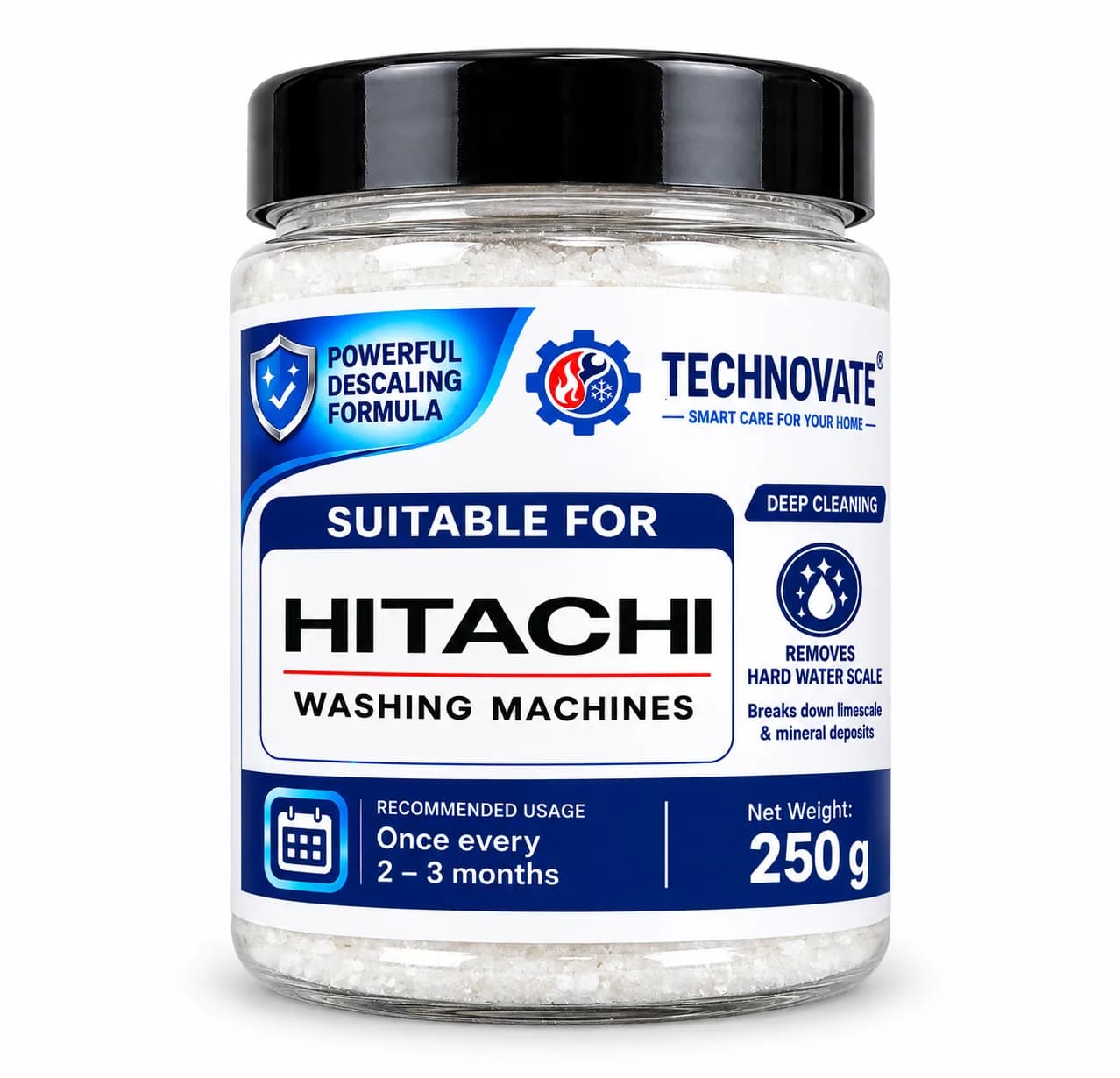 Washing Machine Descaling Powder 250g | Hard Water Scale & Limescale Remover | Washing Machine Deep Cleaner for Mineral 
