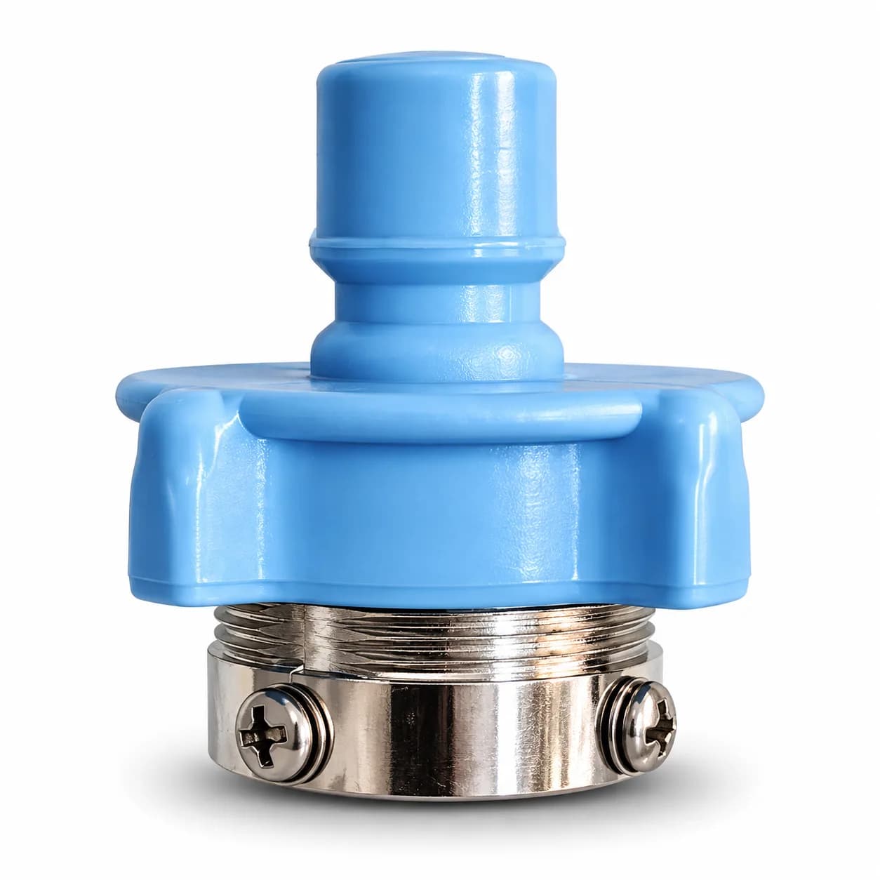 Washing Machine Inlet Tap Adapter Heavy Duty Blue Plastic Connector with Stainless Steel Clamp Compatible with Selected 