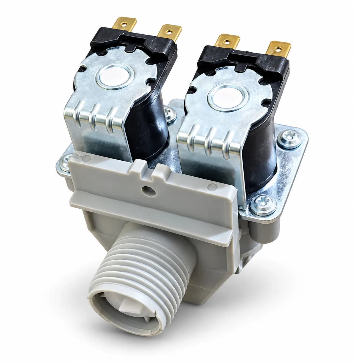 Washing Machine Double Inlet Water Valve Suitable for Sanyo and Toshiba Washing Machines Heavy Duty Solenoid Valve with Water Filter High Quality ( Match And Buy )