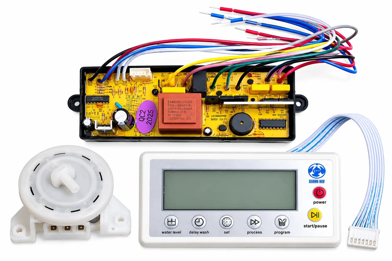 Universal Washing Machine PCB Board Kit for Top Load Washing Machine Main Control Board with Display Panel, Water Level 